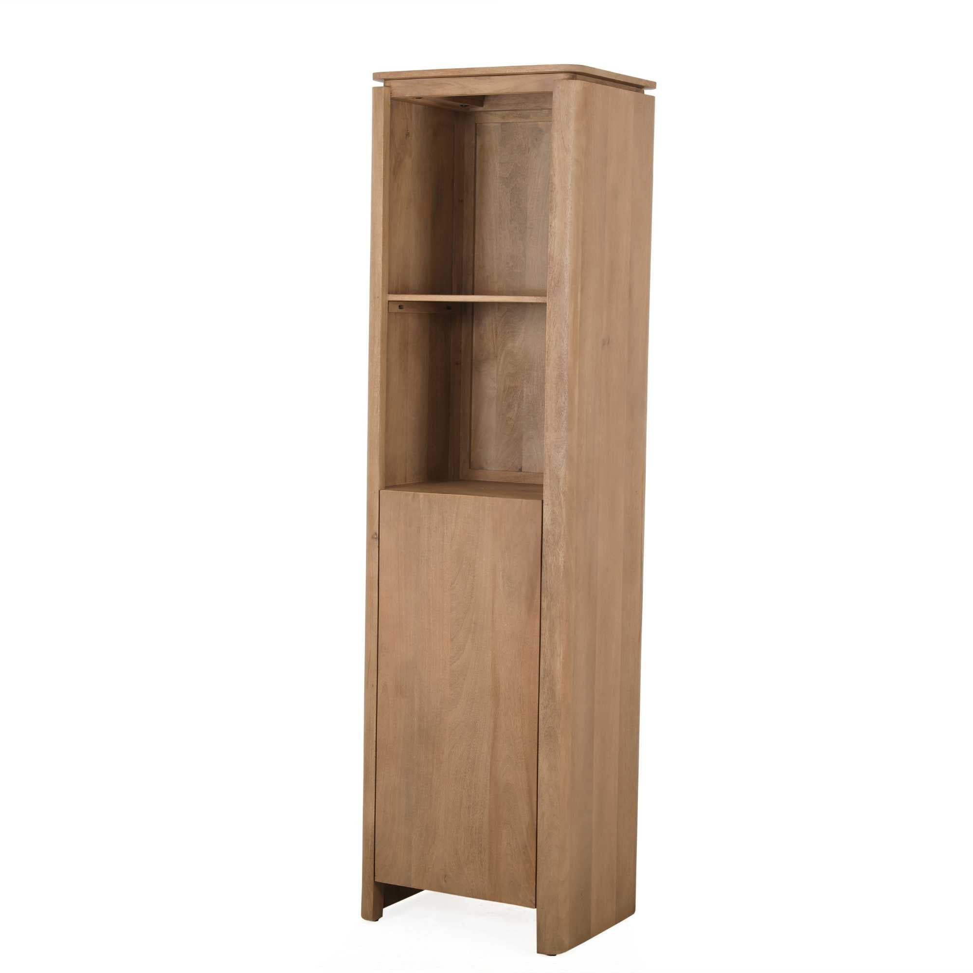 Boekenkast Dallas Naturel Mangohout 55 cm - Industrieelinhuis.nl