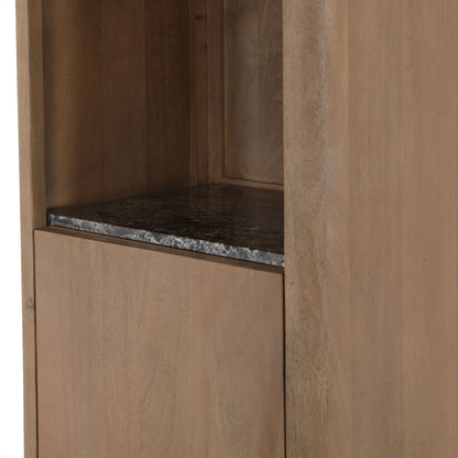 Boekenkast Dallas Naturel Mangohout 55 cm - Industrieelinhuis.nl