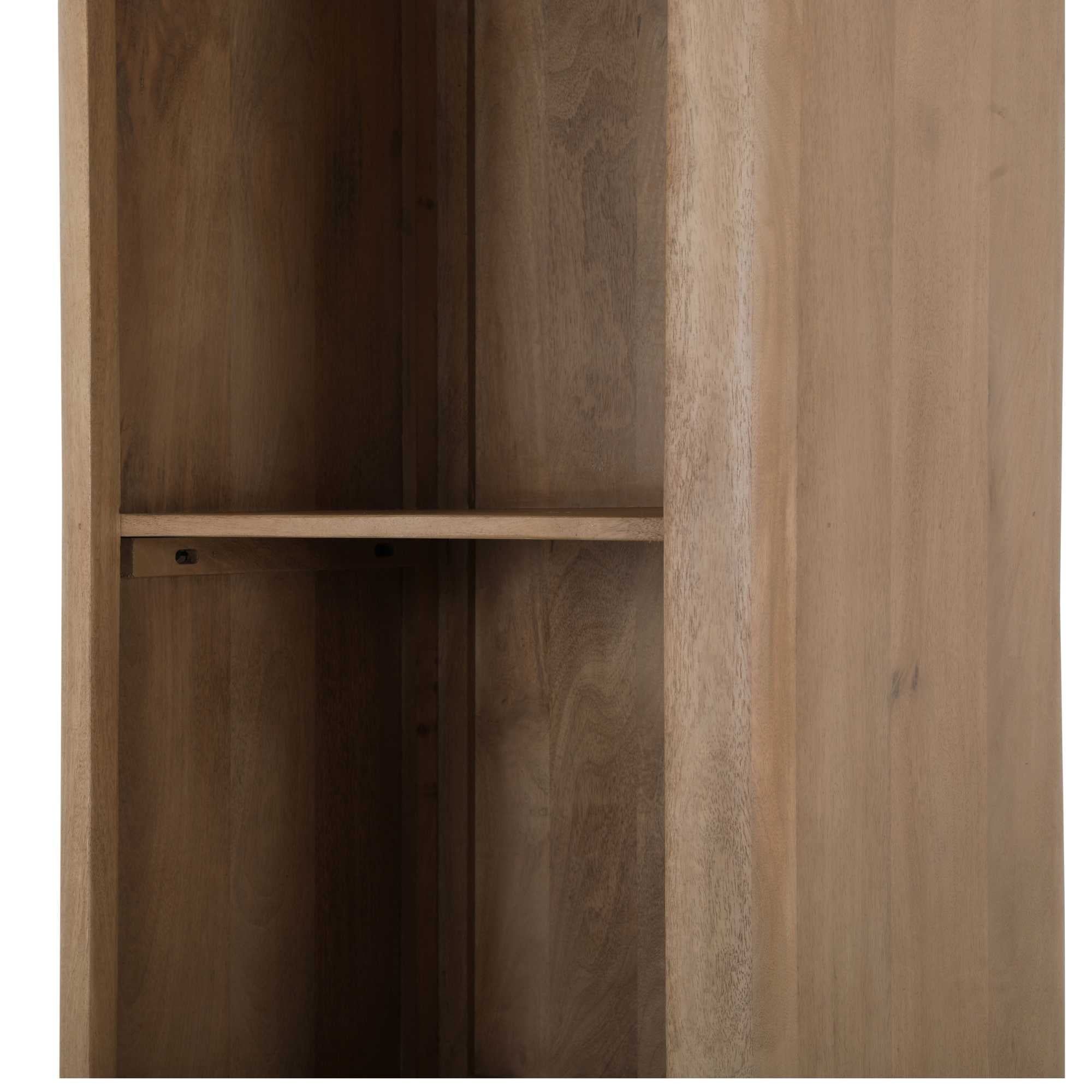 Boekenkast Dallas Naturel Mangohout 55 cm - Industrieelinhuis.nl