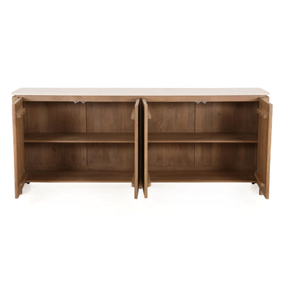 Dressoir Dallas Naturel Mangohout 210 cm - Industrieelinhuis.nl