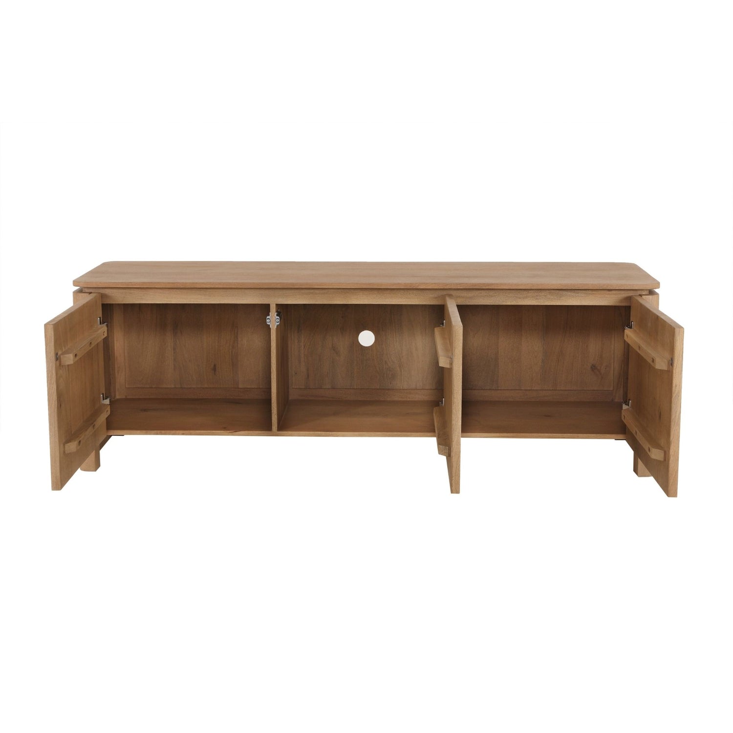 Tv meubel Dallas Naturel Mangohout 165 cm - Industrieelinhuis.nl