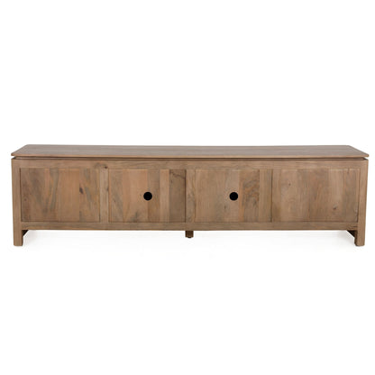Tv meubel Dallas Naturel Mangohout 210 cm - Industrieelinhuis.nl