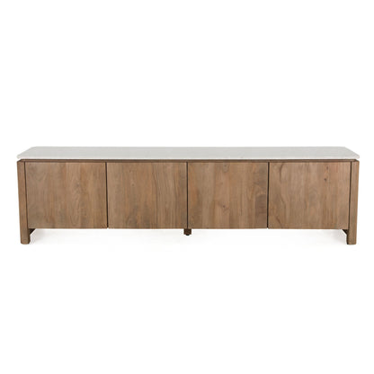 Tv meubel Dallas Naturel Mangohout 210 cm - Industrieelinhuis.nl
