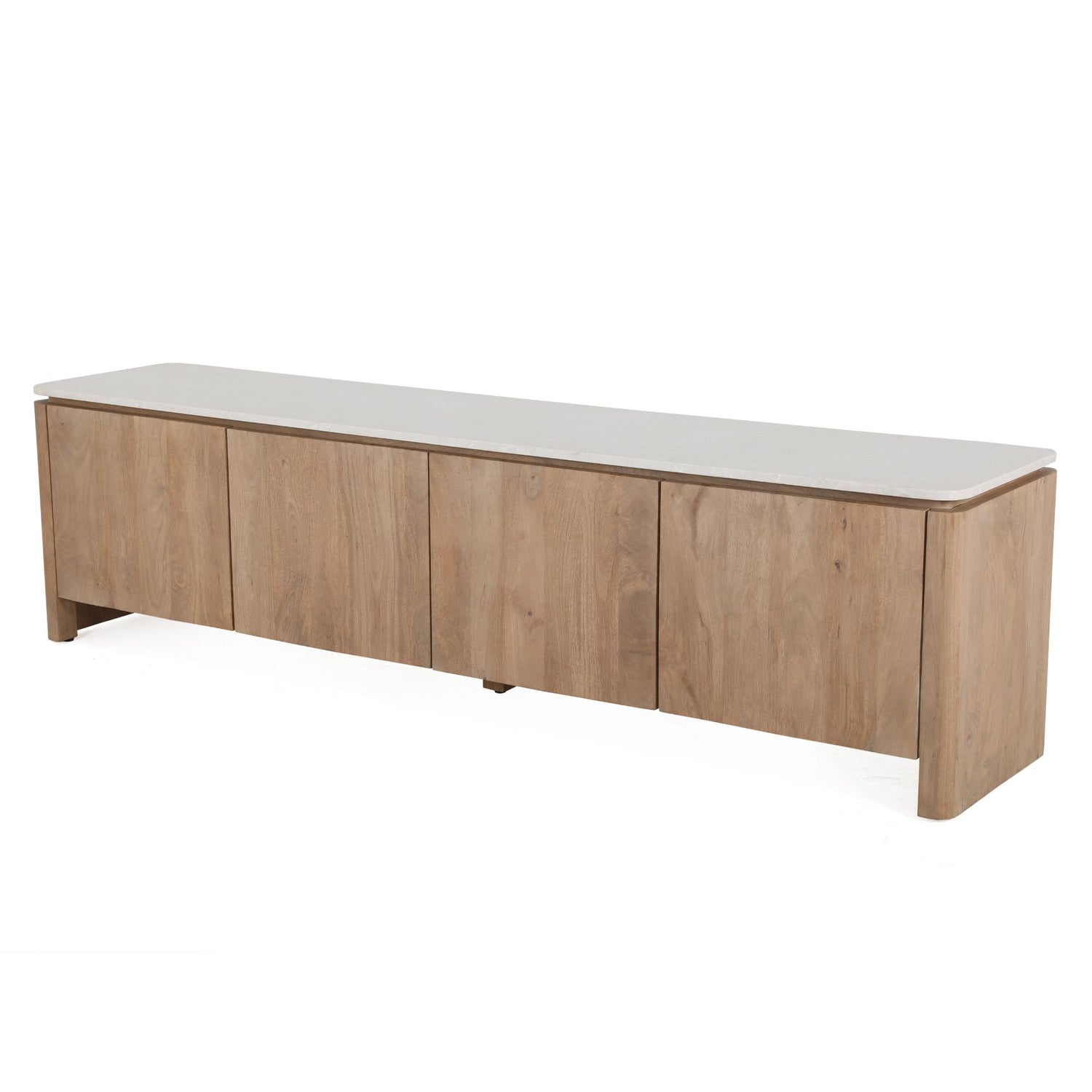Tv meubel Dallas Naturel Mangohout 210 cm - Industrieelinhuis.nl