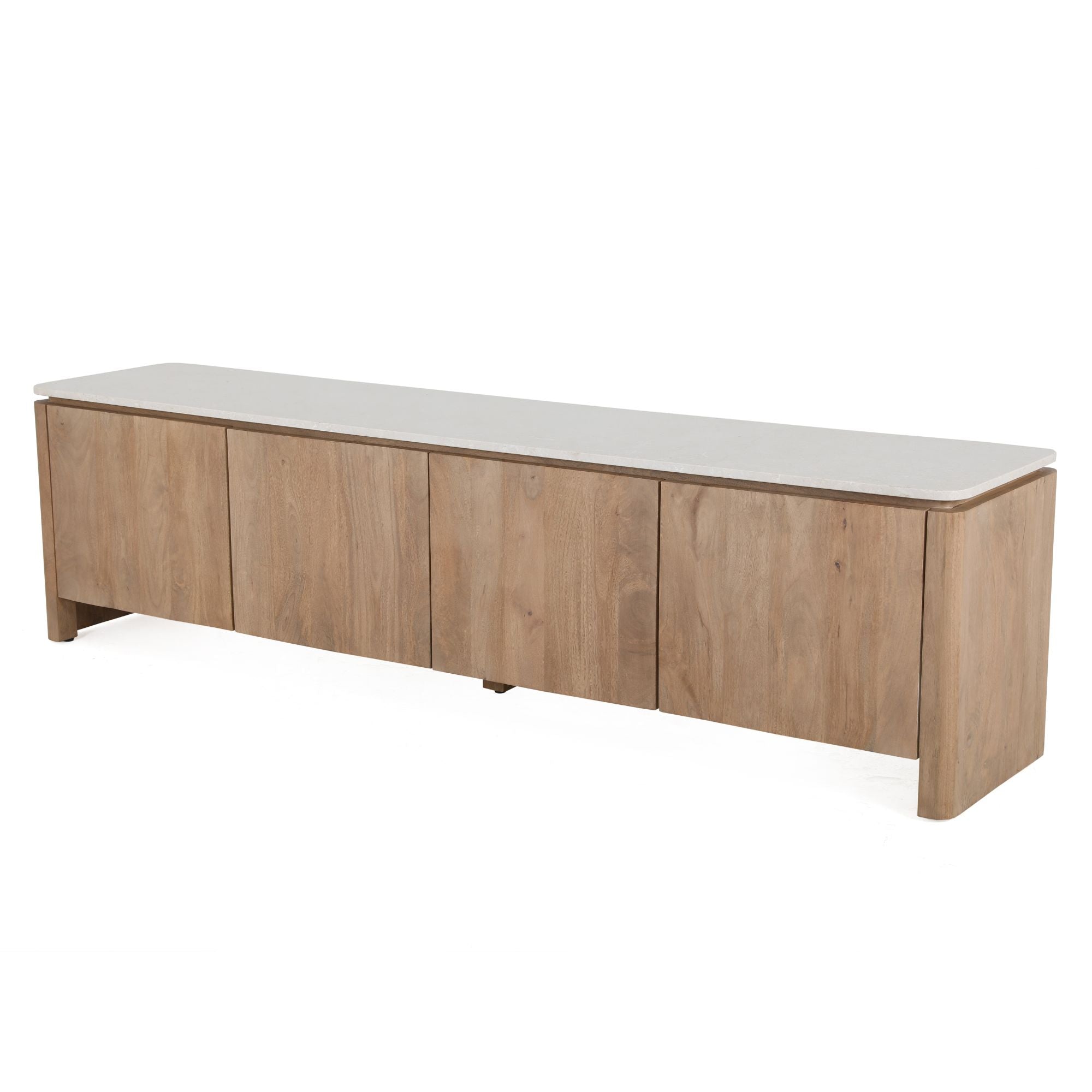 Tv meubel Dallas Naturel Mangohout 210 cm - Industrieelinhuis.nl