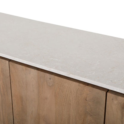 Tv meubel Dallas Naturel Mangohout 210 cm - Industrieelinhuis.nl