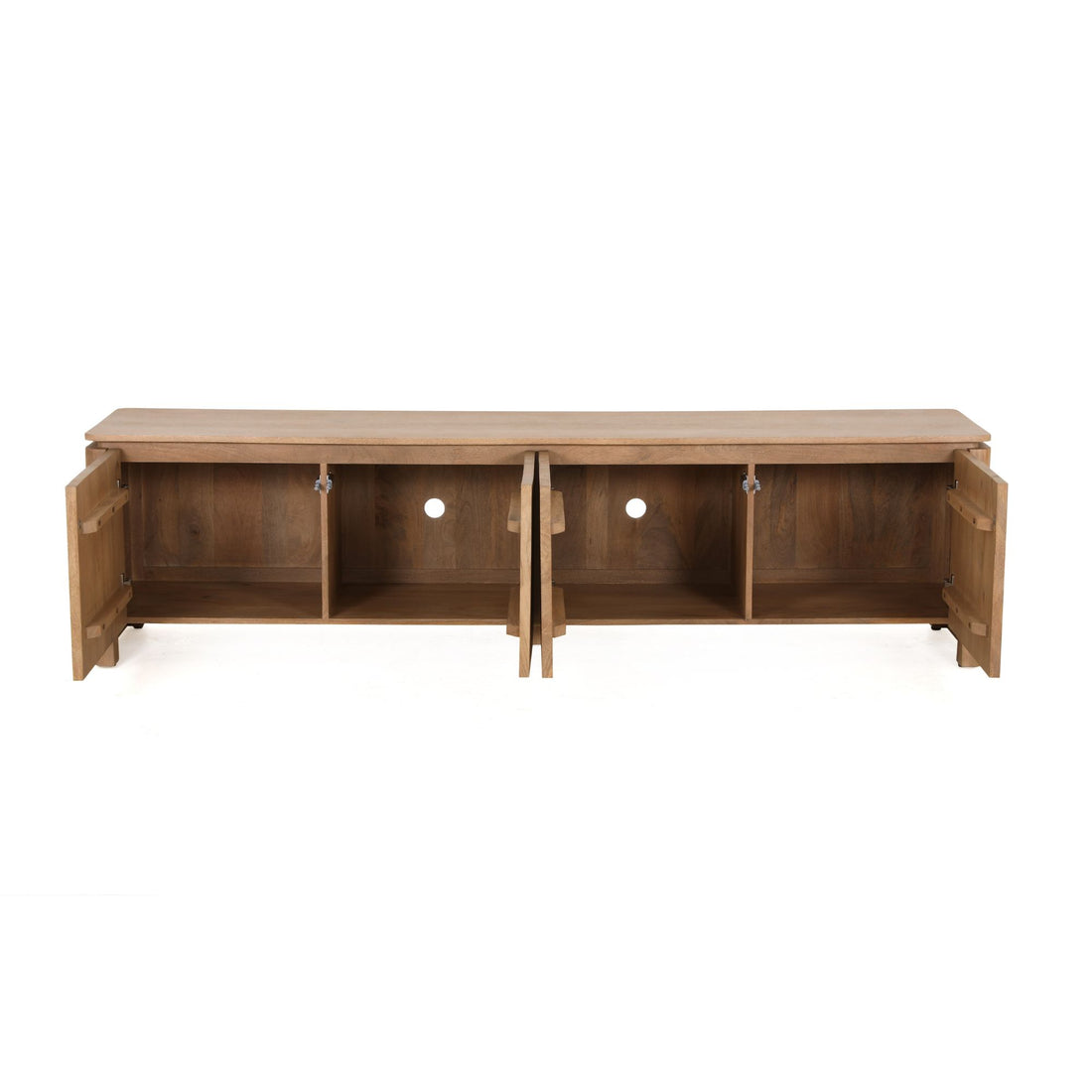 Tv meubel Dallas Naturel Mangohout 210 cm - Industrieelinhuis.nl