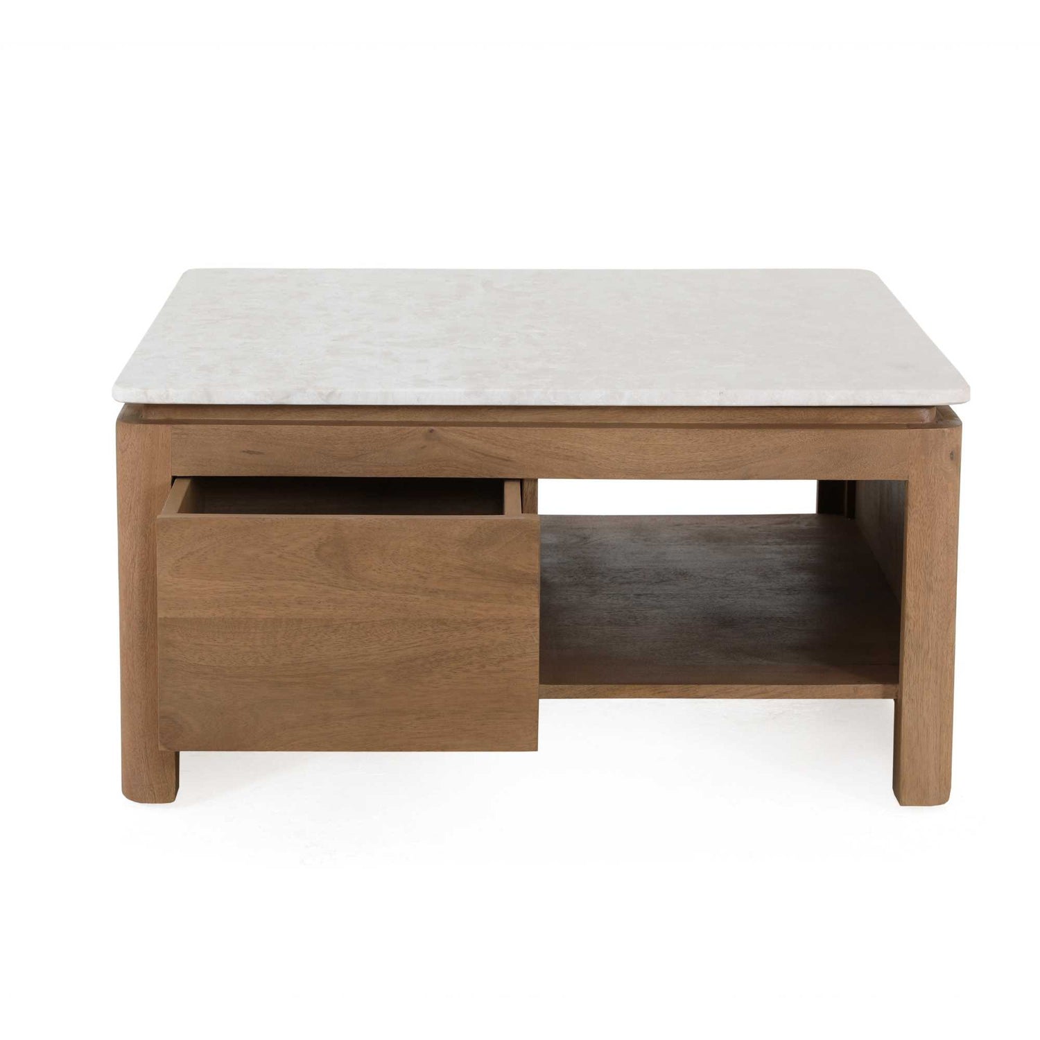 Vierkante Salontafel Dallas Naturel Mangohout 80 cm - Industrieelinhuis.nl