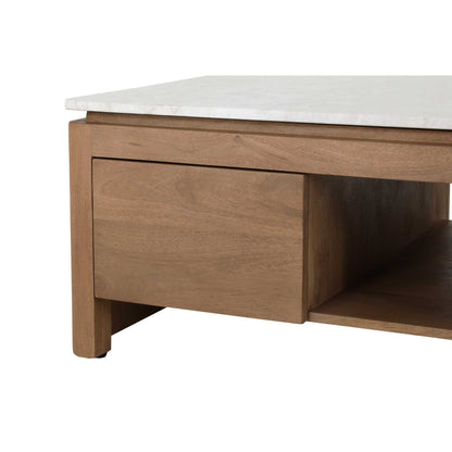 Vierkante Salontafel Dallas Naturel Mangohout 80 cm - Industrieelinhuis.nl