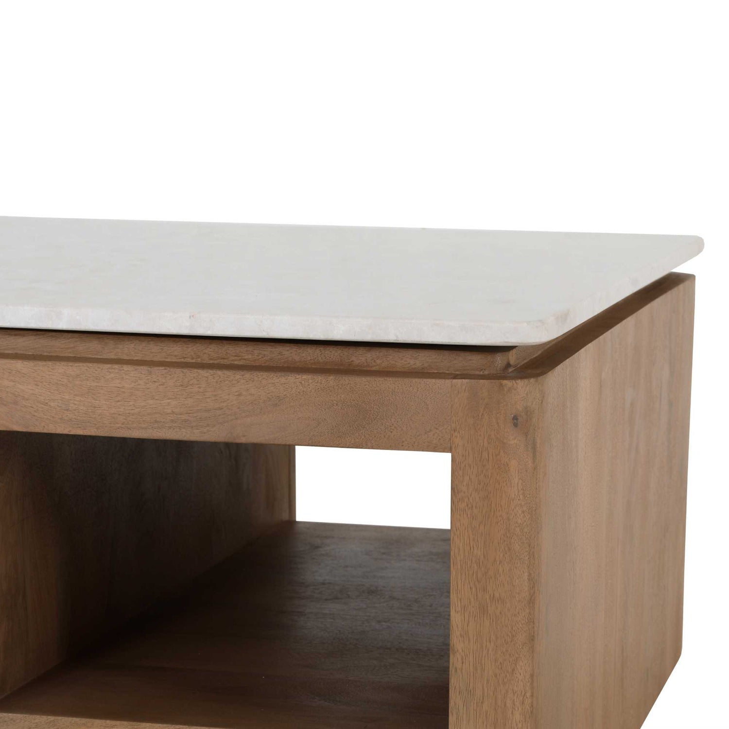 Vierkante Salontafel Dallas Naturel Mangohout 80 cm - Industrieelinhuis.nl