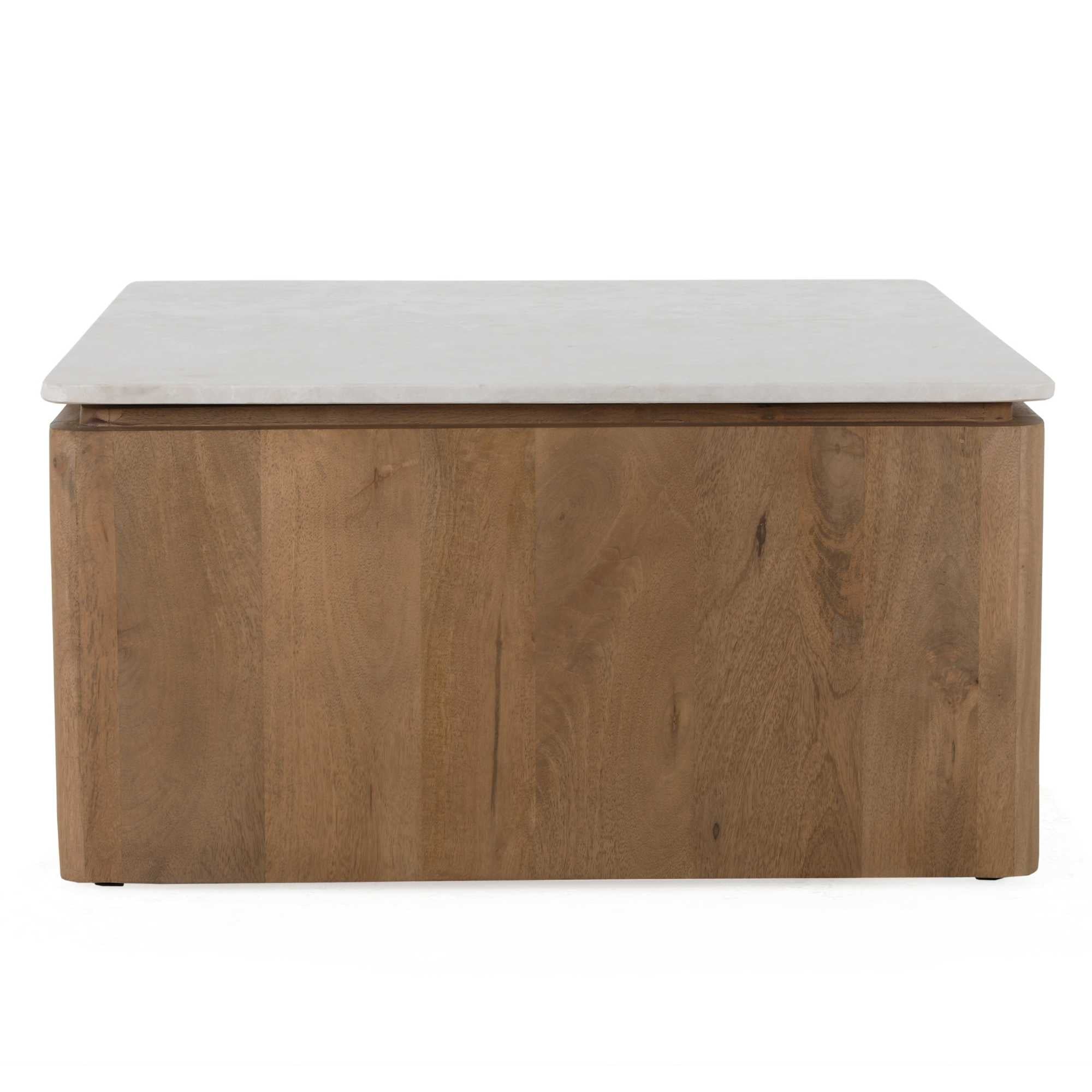 Vierkante Salontafel Dallas Naturel Mangohout 80 cm - Industrieelinhuis.nl