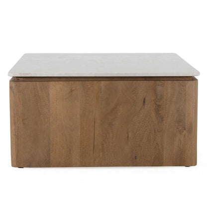 Vierkante Salontafel Dallas Naturel Mangohout 80 cm - Industrieelinhuis.nl