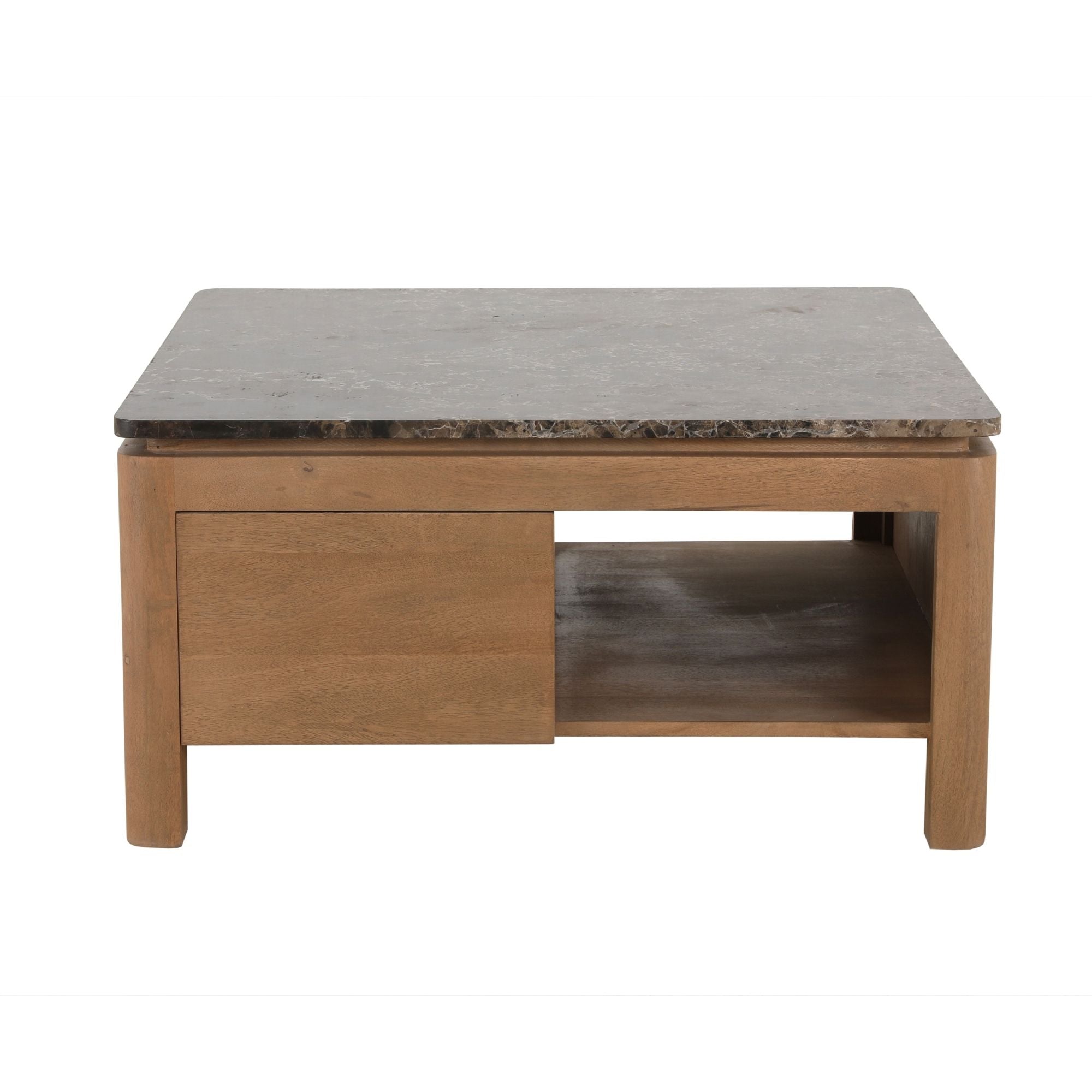 Vierkante Salontafel Dallas Naturel Mangohout 80 cm - Industrieelinhuis.nl