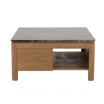 Vierkante Salontafel Dallas Naturel Mangohout 80 cm - Industrieelinhuis.nl