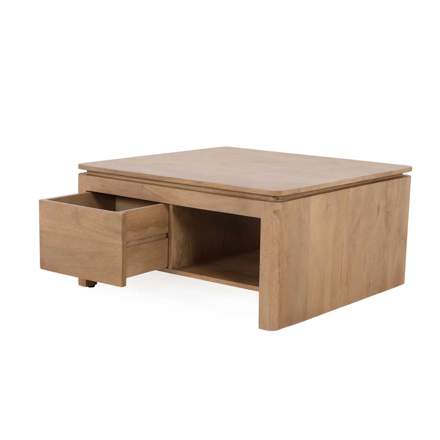 Vierkante Salontafel Dallas Naturel Mangohout 80 cm - Industrieelinhuis.nl