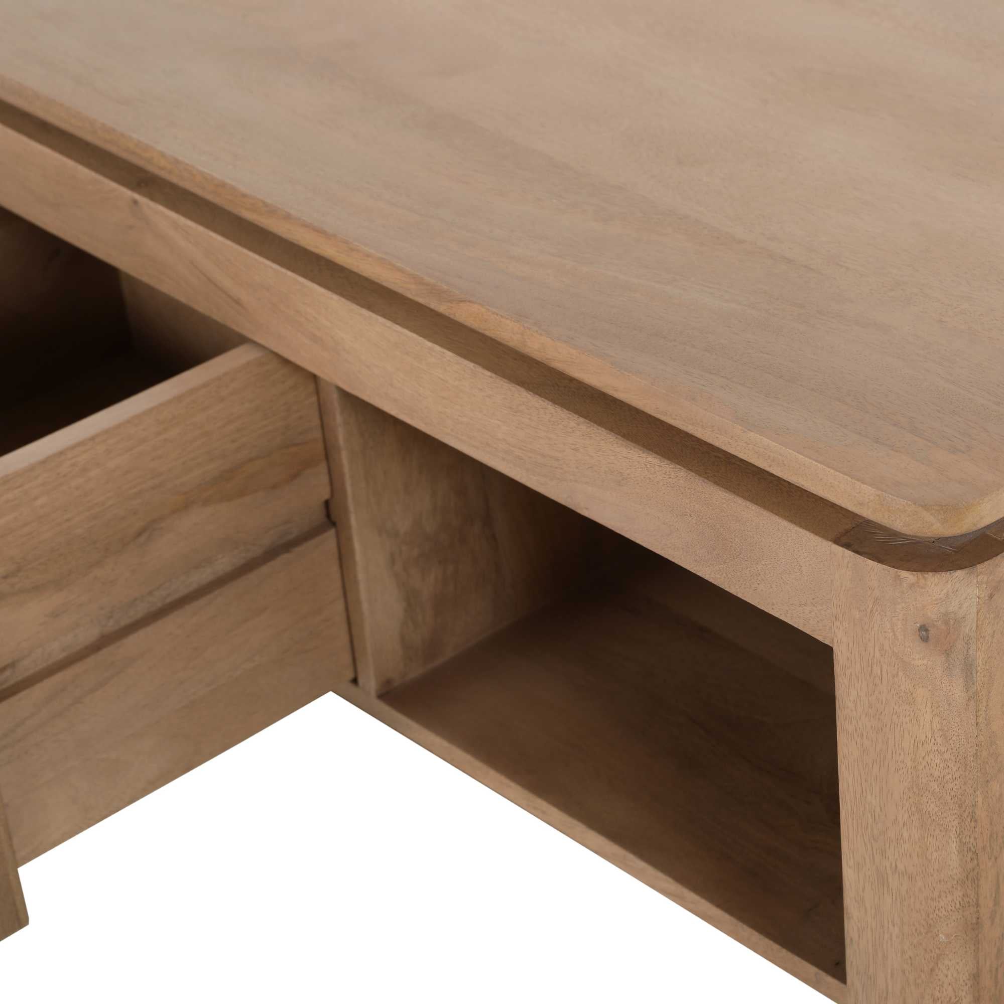 Vierkante Salontafel Dallas Naturel Mangohout 80 cm - Industrieelinhuis.nl