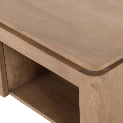Vierkante Salontafel Dallas Naturel Mangohout 80 cm - Industrieelinhuis.nl