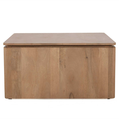 Vierkante Salontafel Dallas Naturel Mangohout 80 cm - Industrieelinhuis.nl