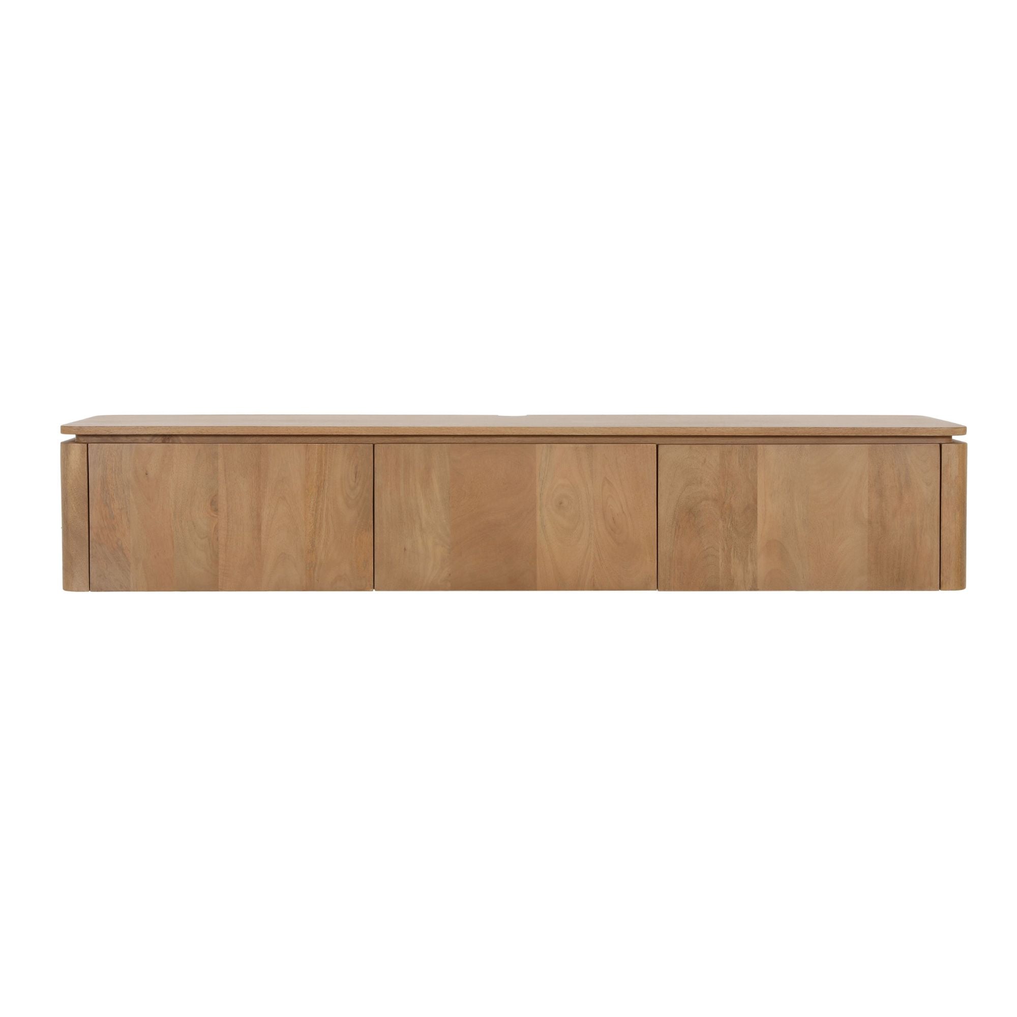 Zwevend tv meubel Dallas Naturel Mangohout 165 cm