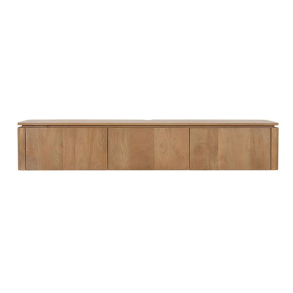 Zwevend tv meubel Dallas Naturel Mangohout 165 cm