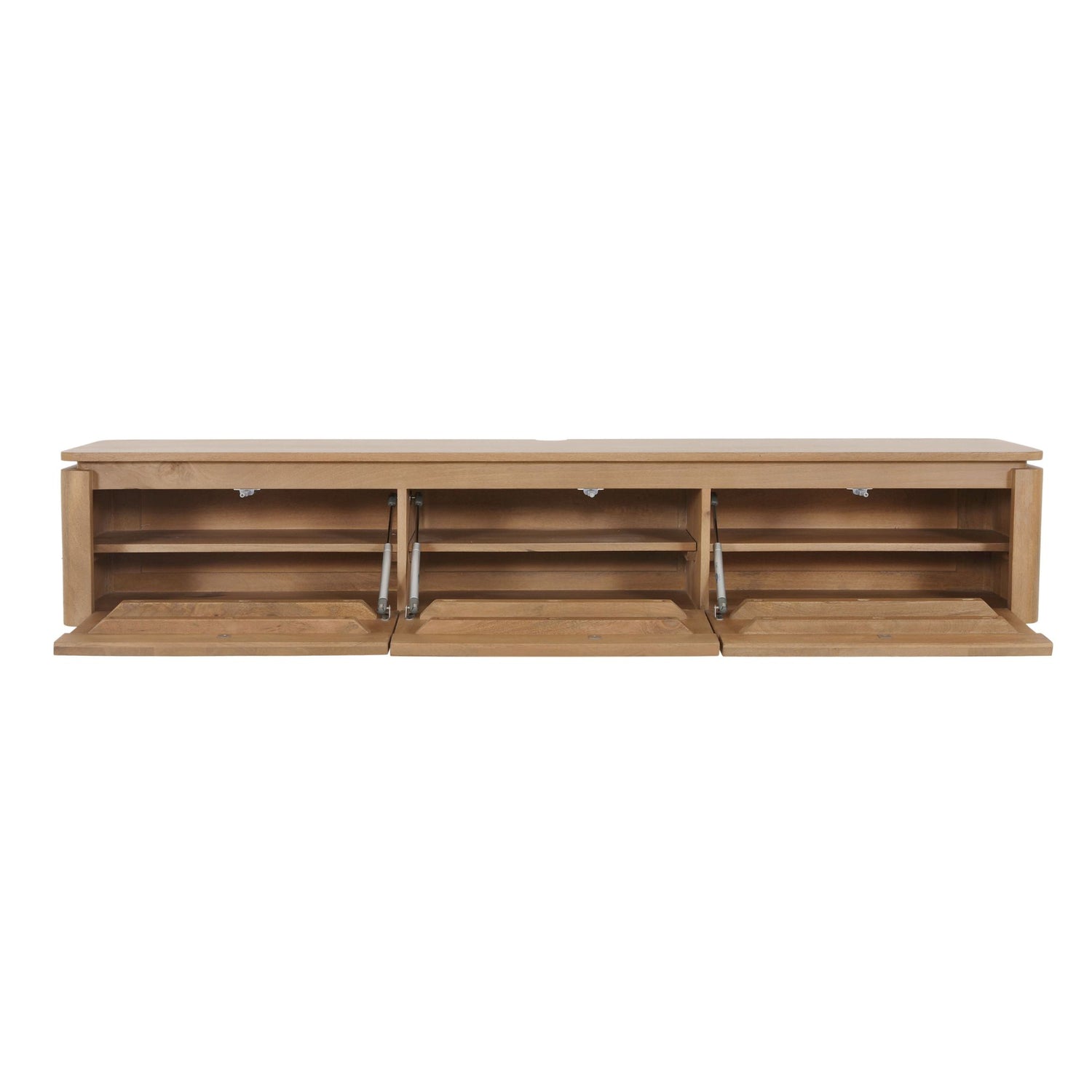 Zwevend tv meubel Dallas Naturel Mangohout 165 cm