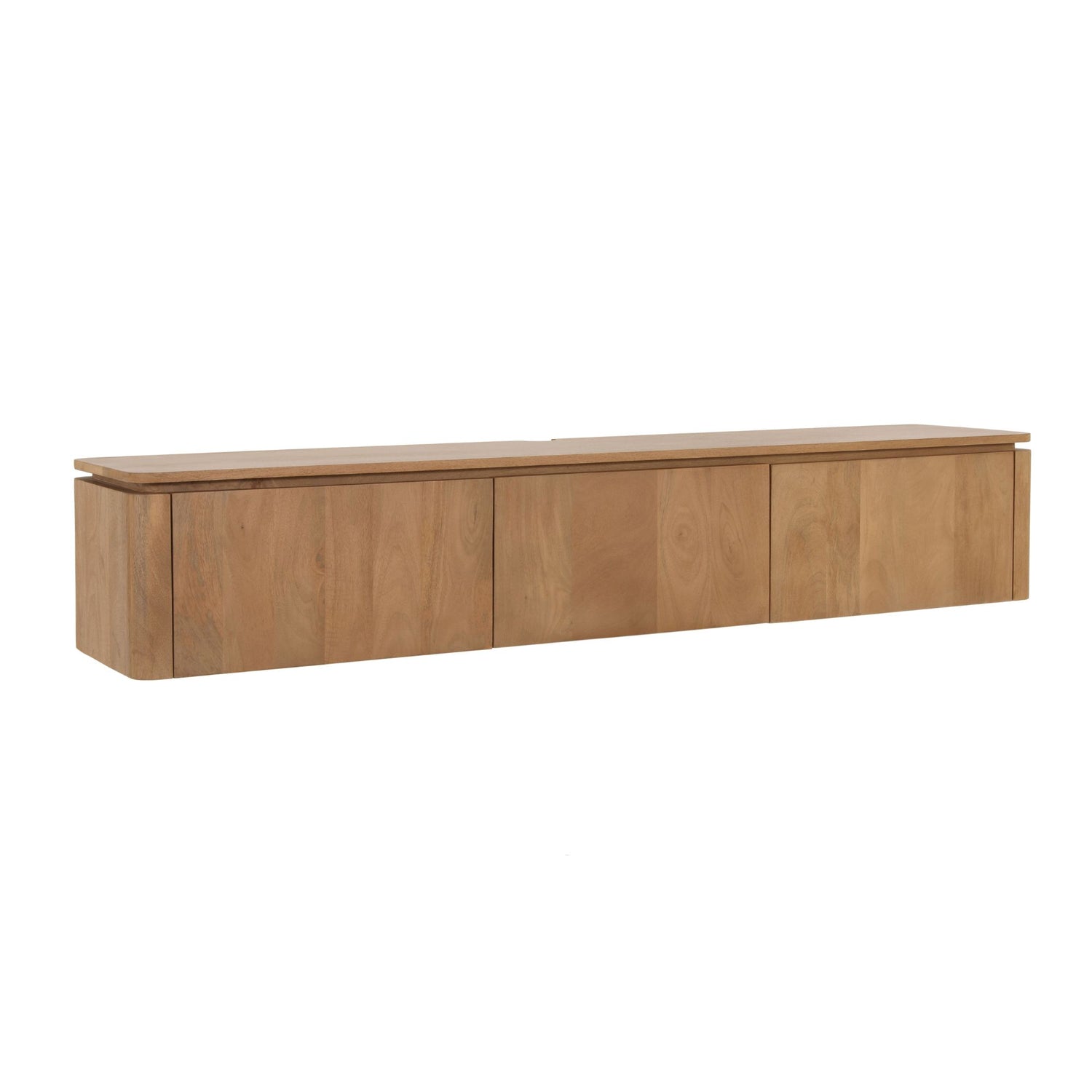 Zwevend tv meubel Dallas Naturel Mangohout 165 cm