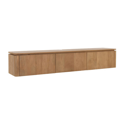 Zwevend tv meubel Dallas Naturel Mangohout 165 cm