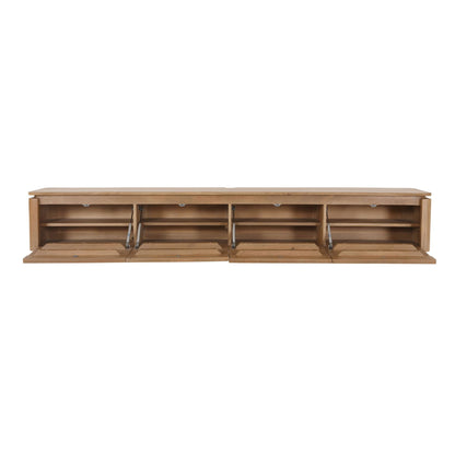 Zwevend tv meubel Dallas Naturel Mangohout 165 cm