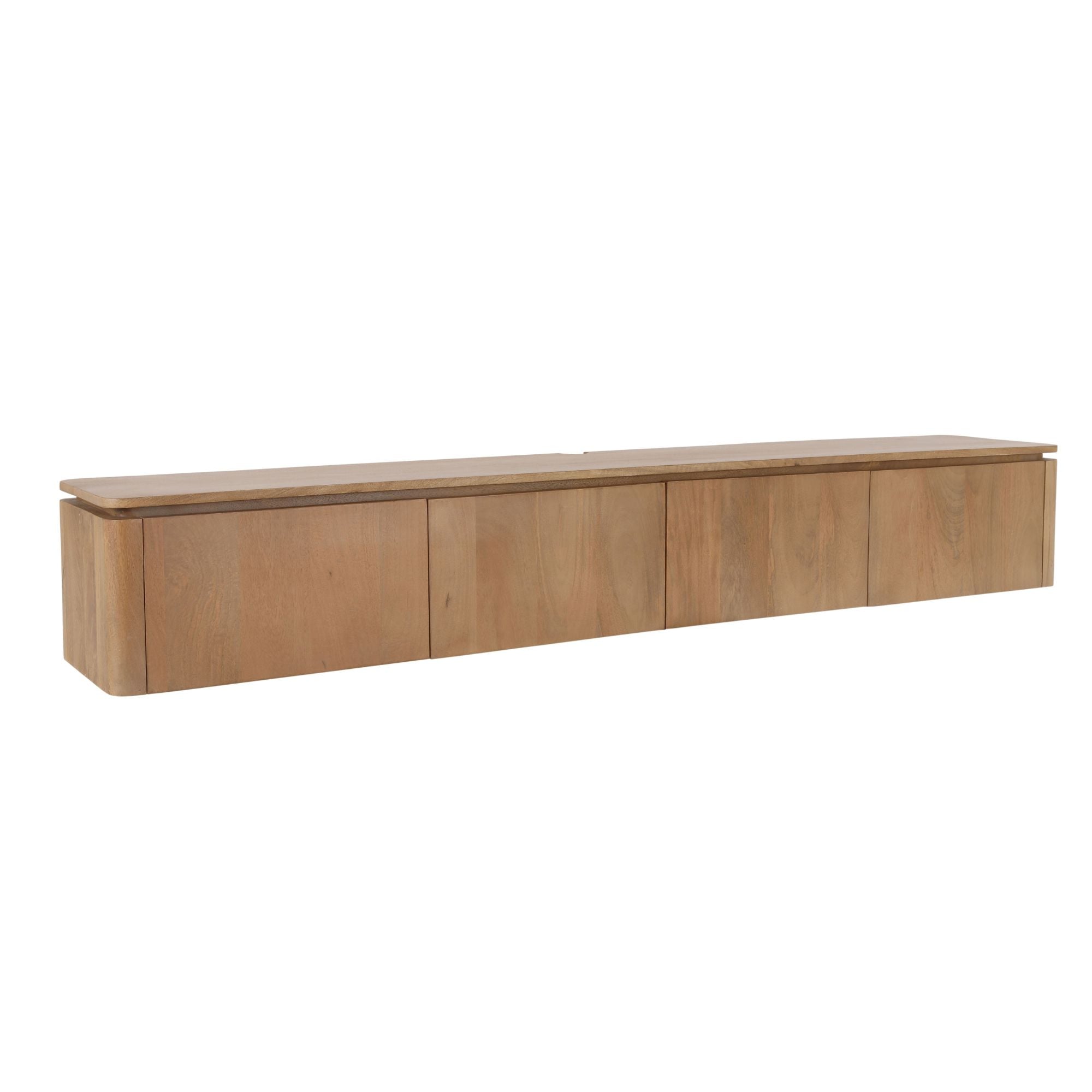Zwevend tv meubel Dallas Naturel Mangohout 165 cm