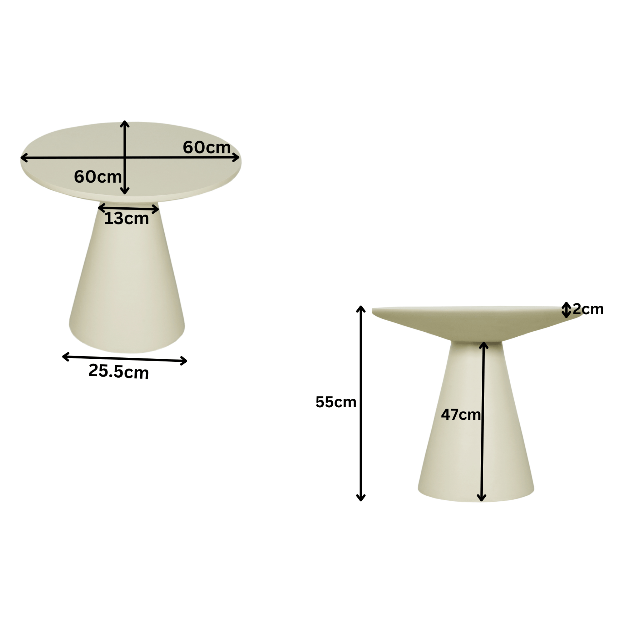 Salontafel Bellis 60 cm - Industrieelinhuis.nl