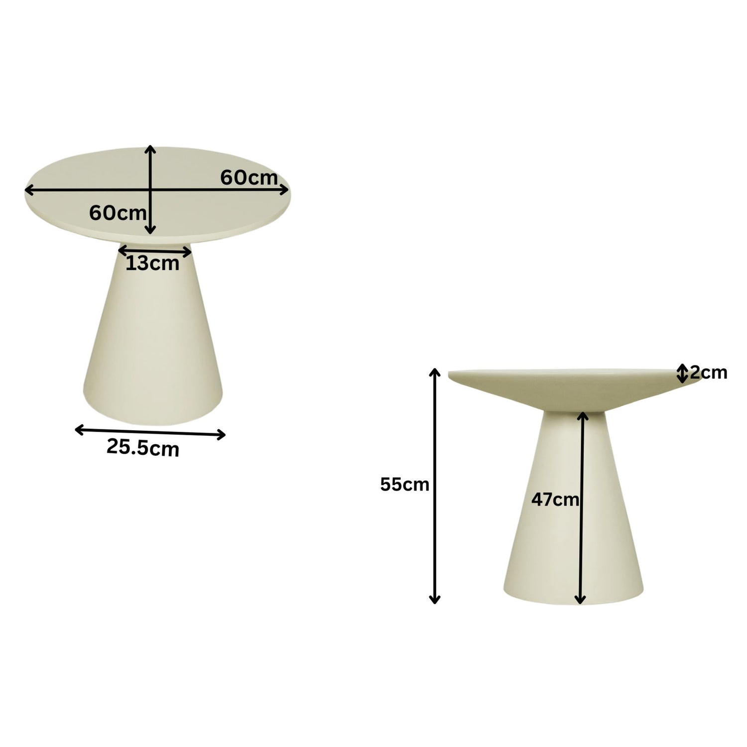 Salontafel Bellis 60 cm - Industrieelinhuis.nl