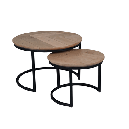 Salontafelset Otis Oak - Industrieelinhuis.nl