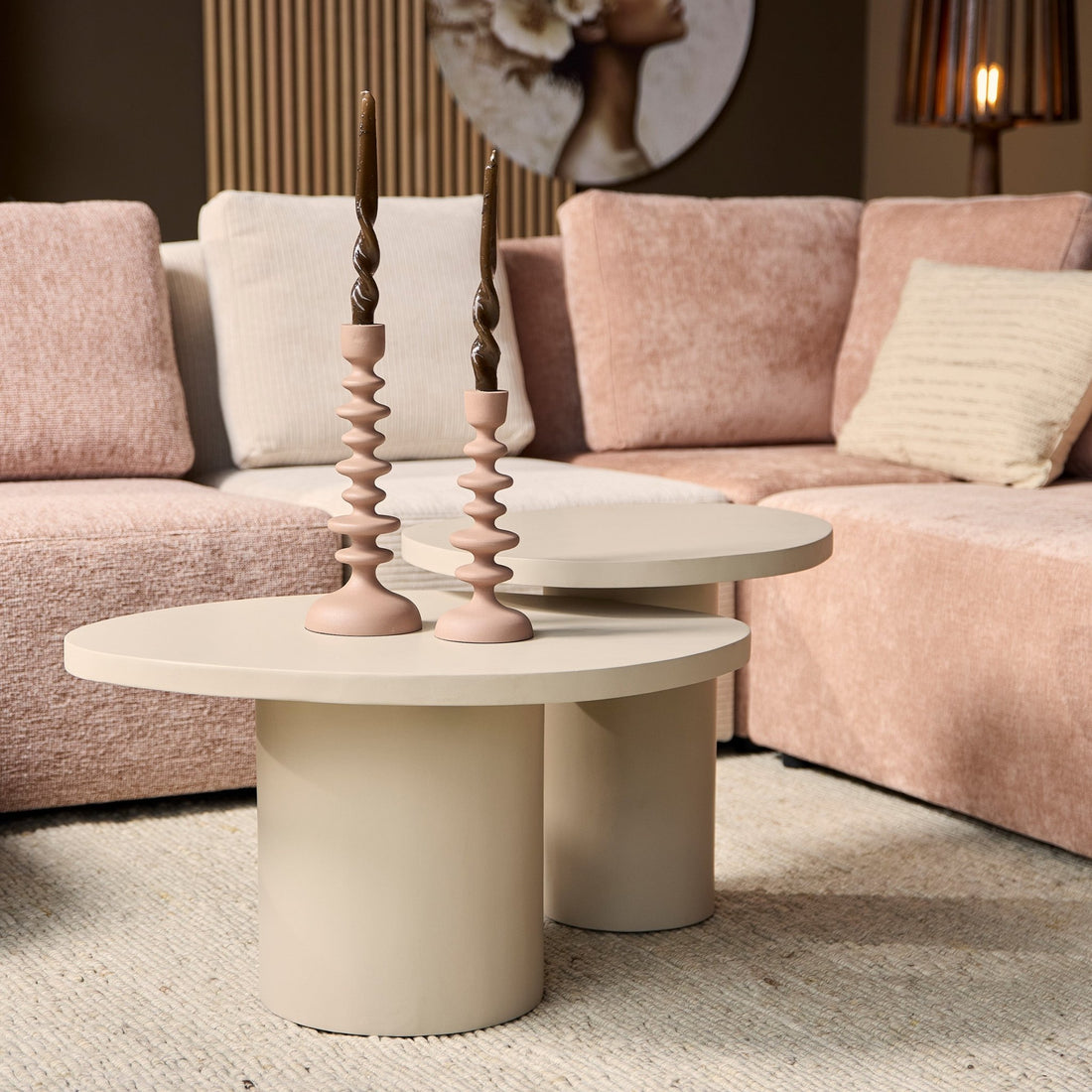 Salontafel set van 2 Mirre | Sand - Industrieelinhuis.nl