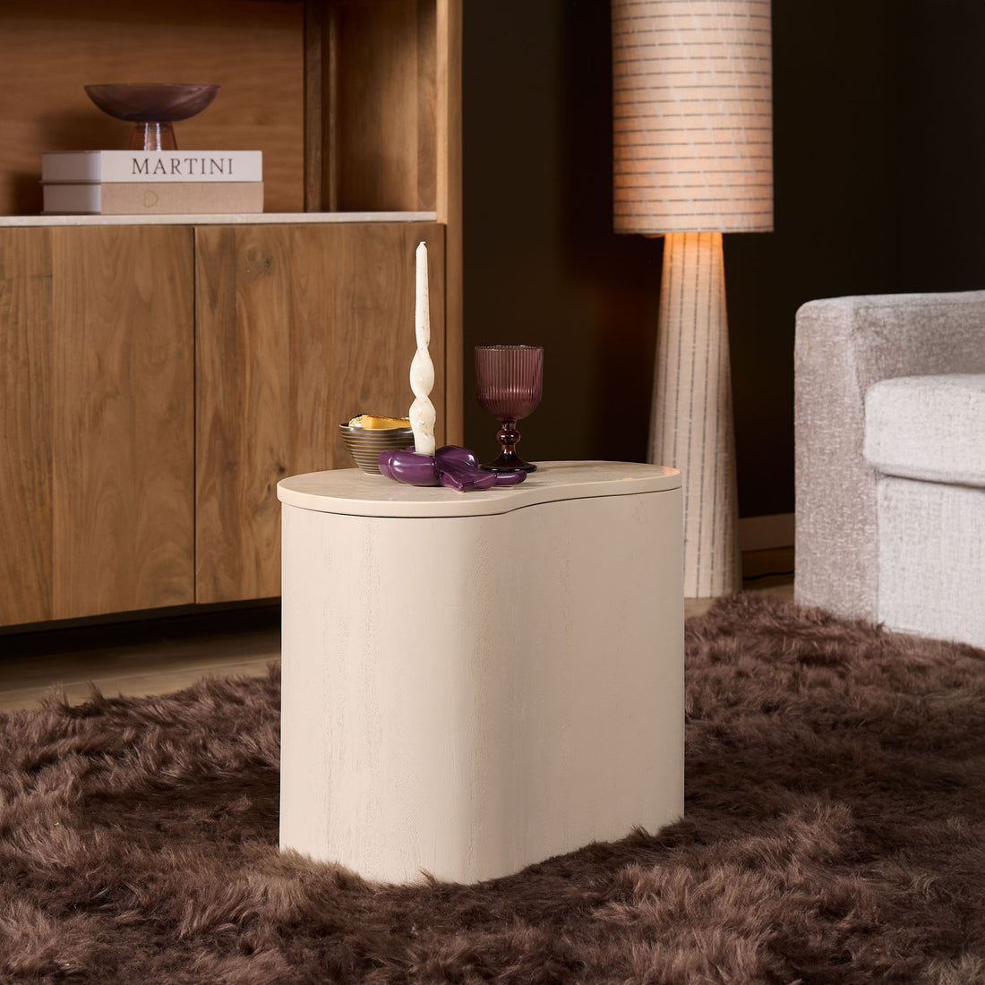 Organische Salontafel Lovi | 50 cm | Sand - Industrieelinhuis.nl