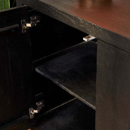 Dressoir Brussel Black | 200 cm - Industrieelinhuis.nl