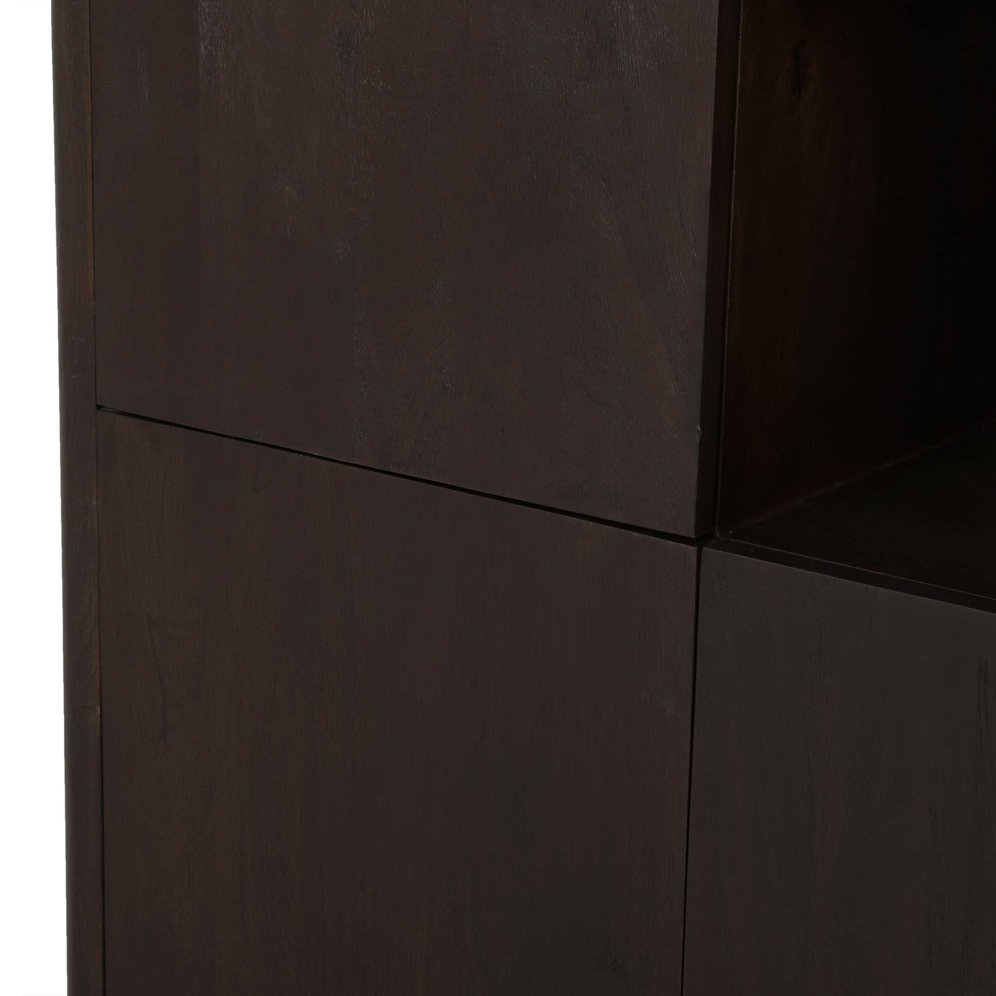 Vakkenkast XL Dallas Bruin Mangohout 160 cm - Industrieelinhuis.nl
