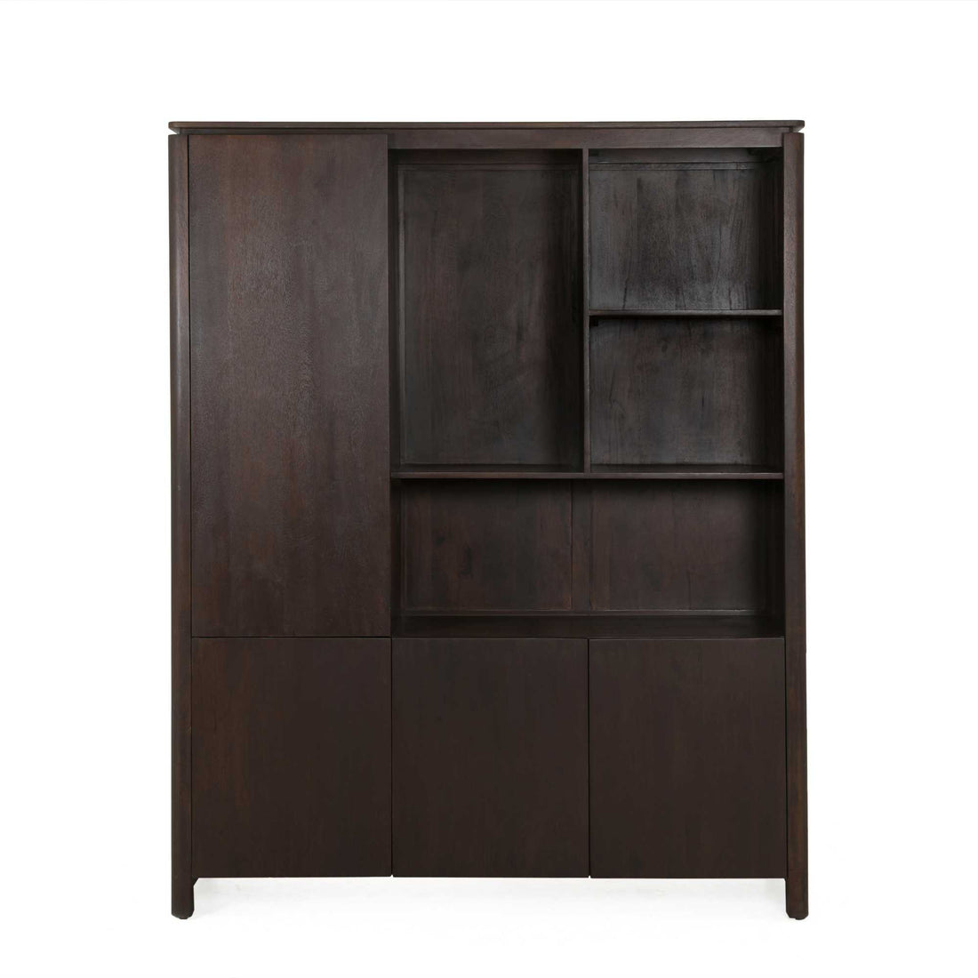 Vakkenkast XL Dallas Bruin Mangohout 160 cm - Industrieelinhuis.nl