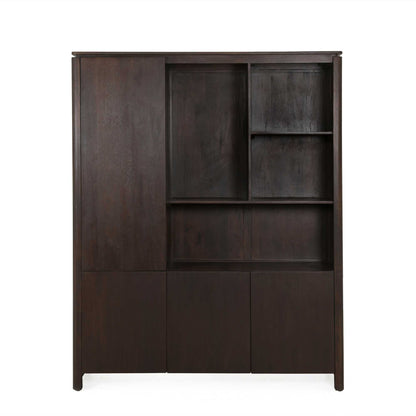 Vakkenkast XL Dallas Bruin Mangohout 160 cm - Industrieelinhuis.nl