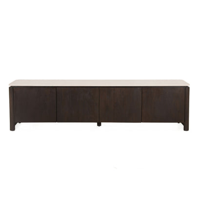 Tv meubel Dallas Bruin Mangohout 210 cm - Industrieelinhuis.nl