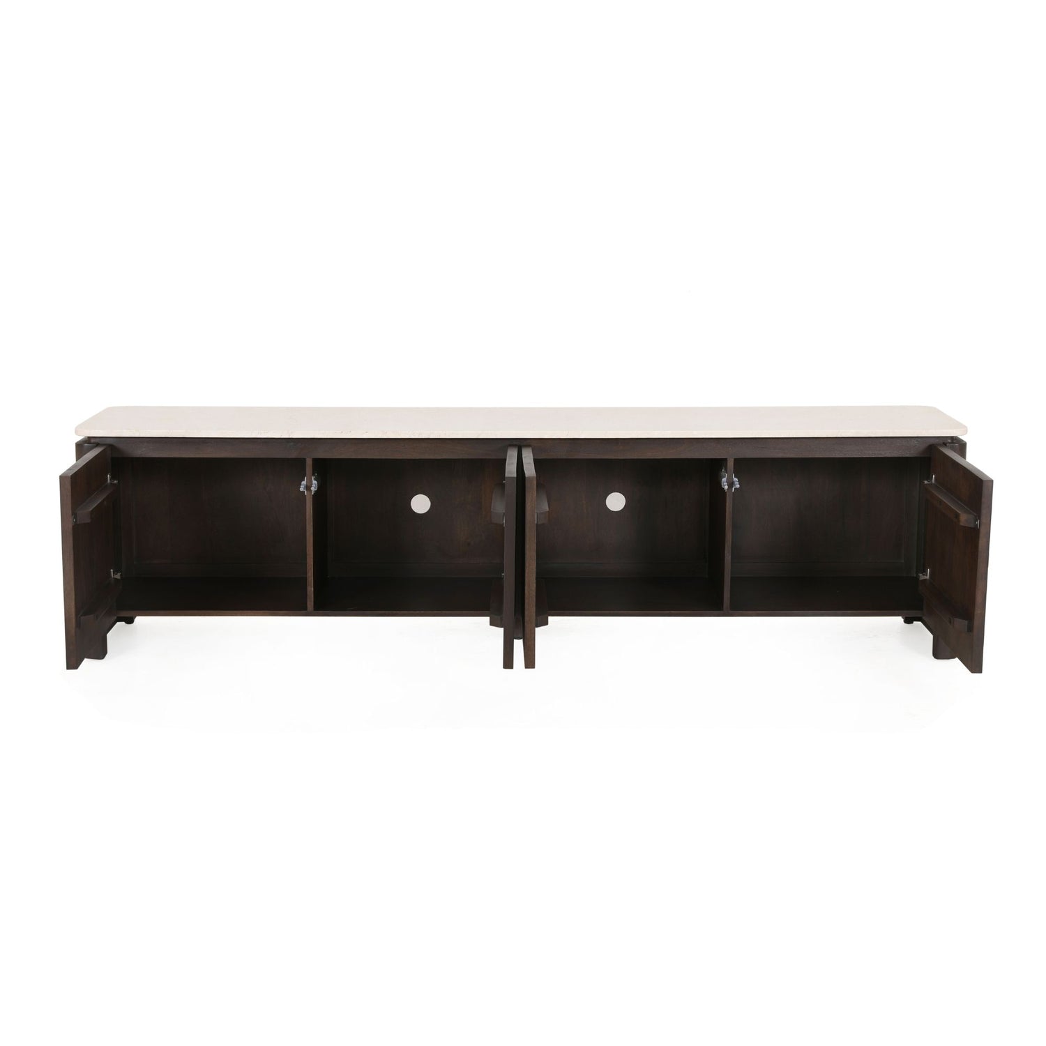Tv meubel Dallas Bruin Mangohout 210 cm - Industrieelinhuis.nl