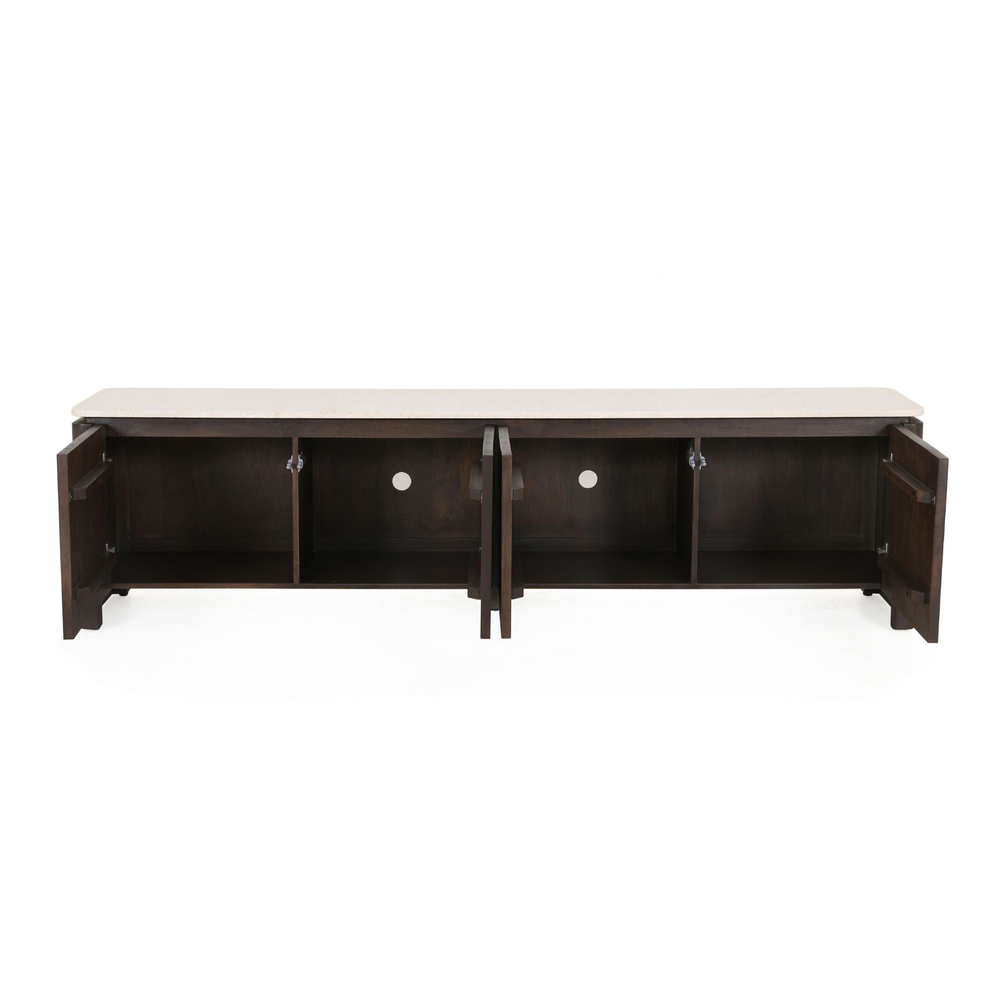 Tv meubel Dallas Bruin Mangohout 210 cm - Industrieelinhuis.nl