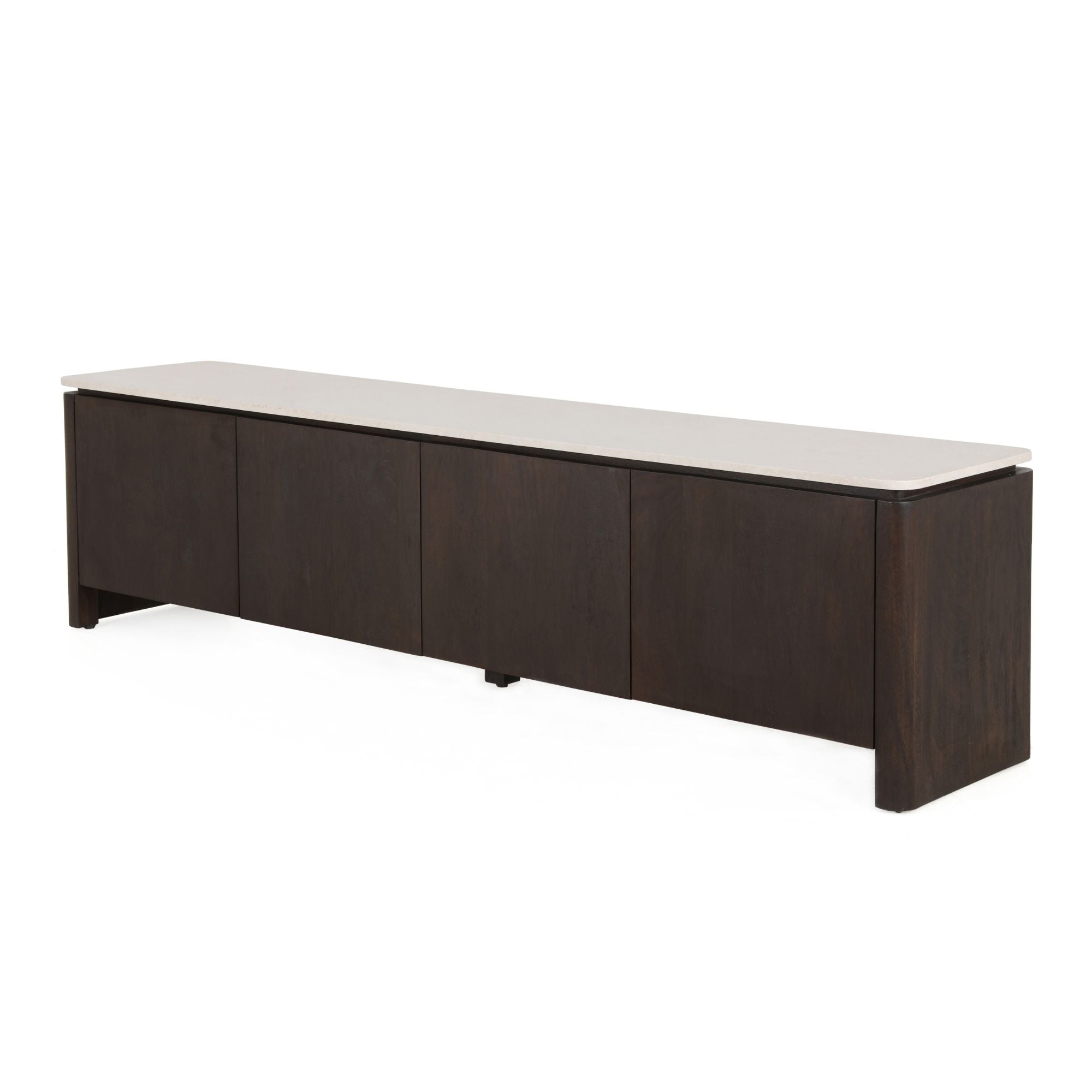 Tv meubel Dallas Bruin Mangohout 210 cm - Industrieelinhuis.nl