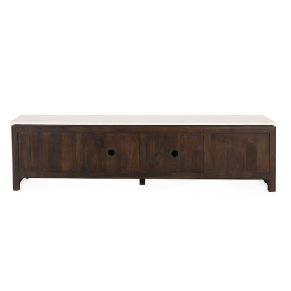 Tv meubel Dallas Bruin Mangohout 210 cm - Industrieelinhuis.nl