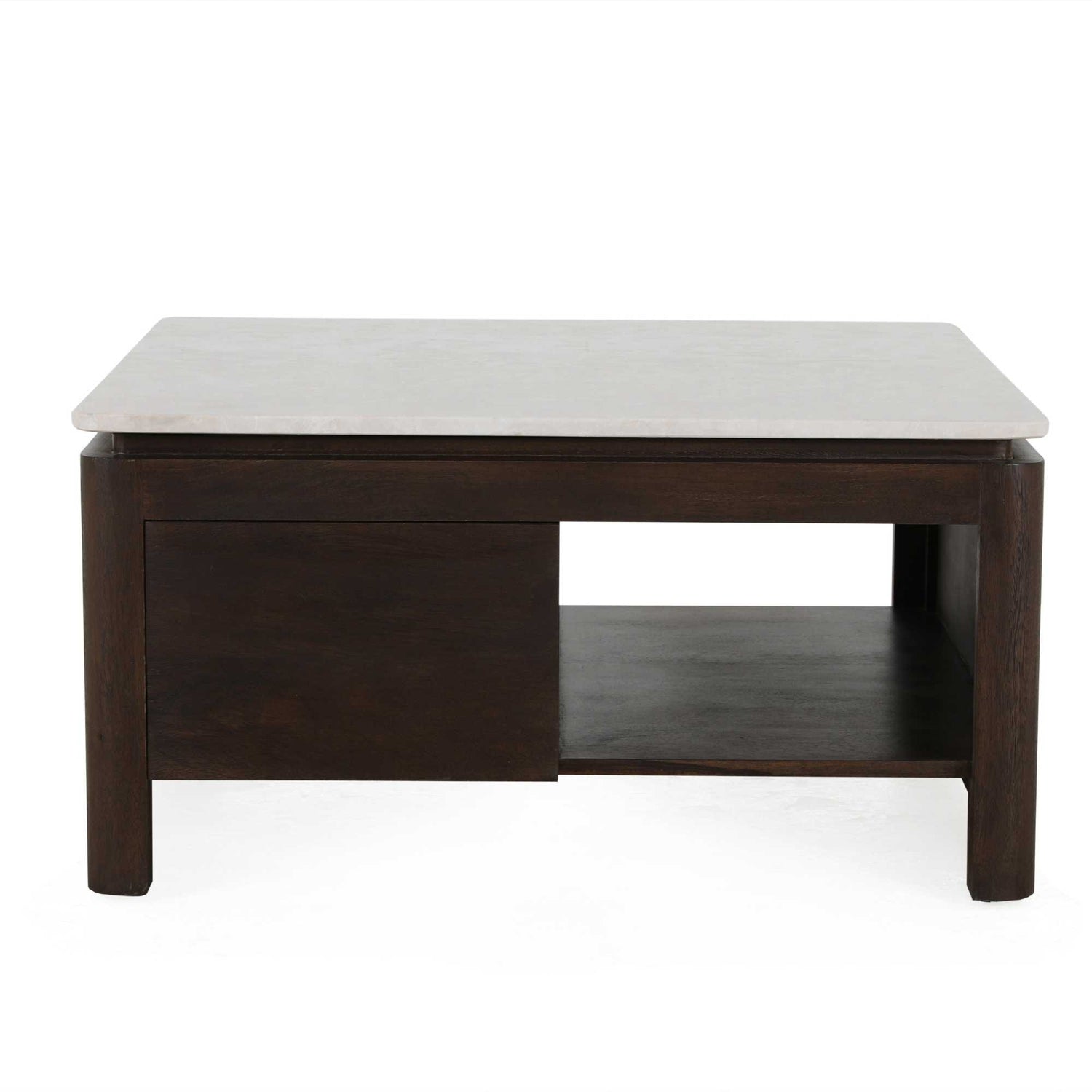 Vierkante Salontafel Dallas Bruin Mangohout 80 cm - Industrieelinhuis.nl