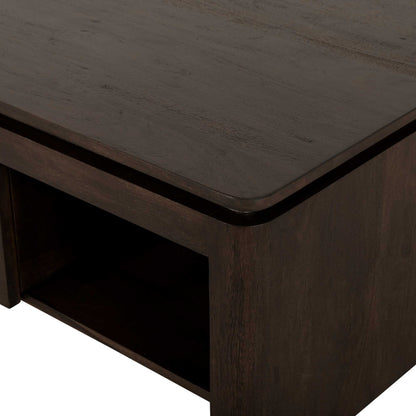 Vierkante Salontafel Dallas Bruin Mangohout 80 cm - Industrieelinhuis.nl