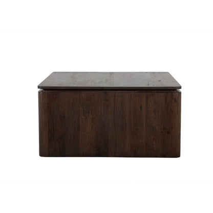 Vierkante Salontafel Dallas Bruin Mangohout 80 cm - Industrieelinhuis.nl