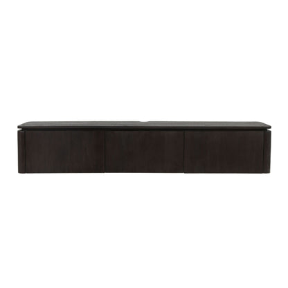 Zwevend tv meubel Dallas Naturel Mangohout 165 cm