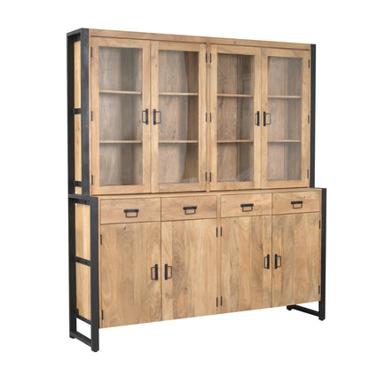 Vitrinekast Britt XXL | 200 cm - Industrieelinhuis.nl