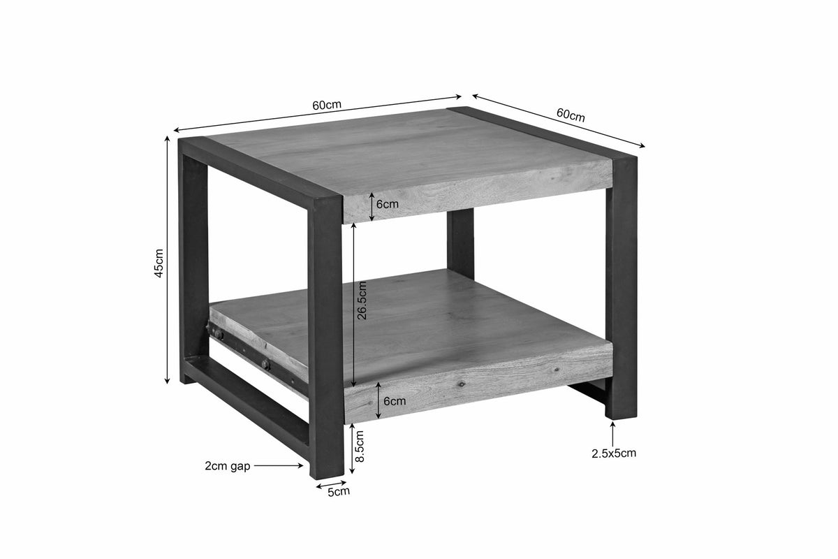 Bijzettafel Britt | 60 cm | onderblad - Industrieelinhuis.nl