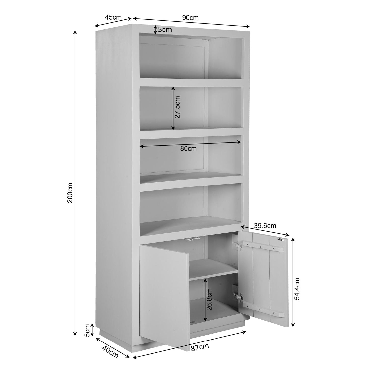 Boekenkast Brussel Brown | 90 cm - Industrieelinhuis.nl